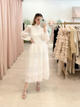 Load image into Gallery viewer, Crochet Lace Eyelet Maxi Dress
