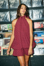 Load image into Gallery viewer, Plaid Halter Neck Bubble Mini
