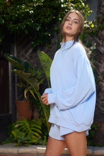 Load image into Gallery viewer, Mock Neck Oversized Solid Ribbed Sweatshirt
