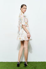 Load image into Gallery viewer, Floral Lace Trim Mini Dress
