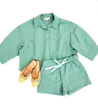 Load image into Gallery viewer, Willow Shorts in Green Gingham
