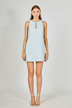Load image into Gallery viewer, Powder Blue Textured Mini Dress
