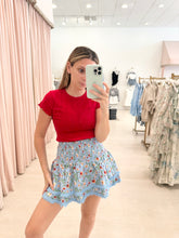 Load image into Gallery viewer, Smocked Floral Lace Trim Skirt

