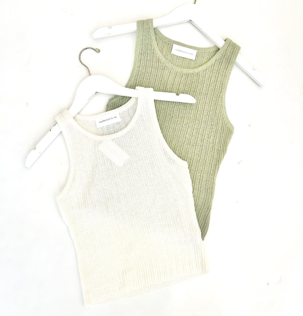 Round Neck Knit Tank