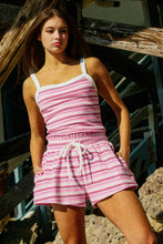 Load image into Gallery viewer, Wide Legs Stripe Shorts With Drawstring
