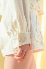 Load image into Gallery viewer, Ivory Pom Pom Floral Jacket
