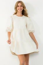 Load image into Gallery viewer, Puff Sleeve Textured Dress
