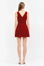 Load image into Gallery viewer, Carmine Velet Mini Dress
