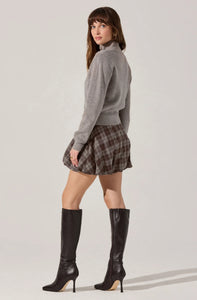 Toini Plaid Pleated Bubble Hem Skort