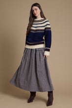 Load image into Gallery viewer, Ruffle Smocked Plaid Maxi Dress

