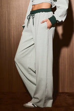 Load image into Gallery viewer, Striped Knit Drawstring Wide Leg Pants

