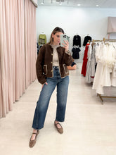 Load image into Gallery viewer, Contrast Stiched Sherpa Cardigan
