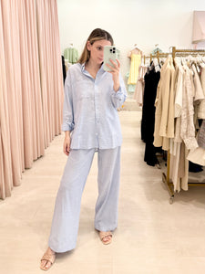 Stripe Gauze Button Up