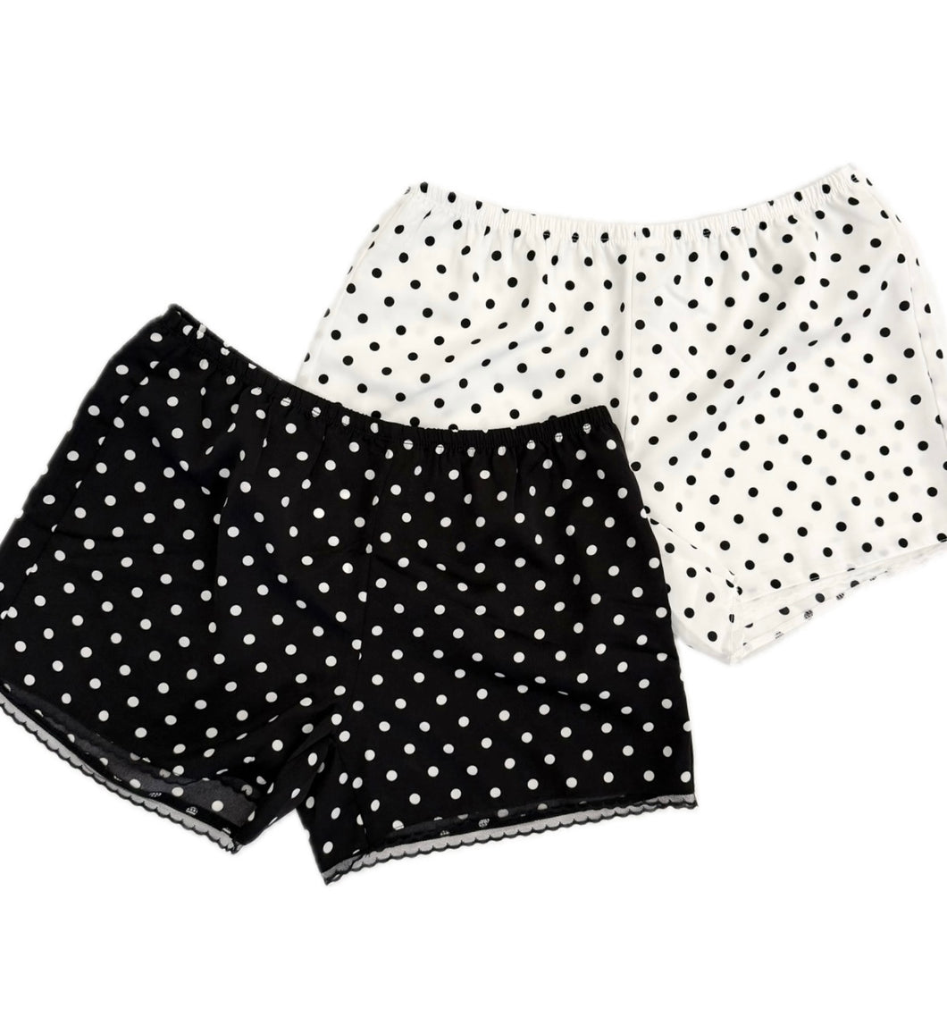 Polka Dot Satin Short