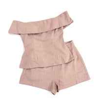 Load image into Gallery viewer, Linen Off Shoulder Tunic Set
