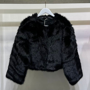 Faux Fur Cropped Jacket