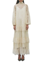 Load image into Gallery viewer, Olympia Mock Neck Lace Maxi Dress

