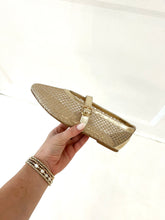 Load image into Gallery viewer, Gold Mesh Mary Jane Flat
