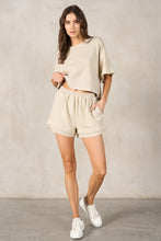 Load image into Gallery viewer, Boxy Half Sleeve Top Set with Short
