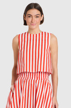 Load image into Gallery viewer, Crop Top, Red Stripes
