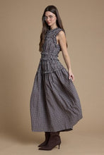 Load image into Gallery viewer, Ruffle Smocked Plaid Maxi Dress

