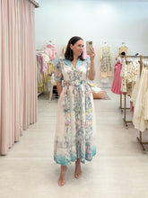 Load image into Gallery viewer, Collared Multi Color Belted Midi
