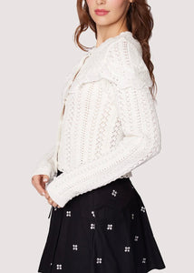 Irina Scallop Pointelle Cardigan