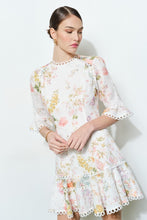 Load image into Gallery viewer, Floral Lace Trim Mini Dress
