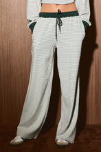 Load image into Gallery viewer, Striped Knit Drawstring Wide Leg Pants
