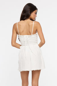 Lace Trim Mini Dress