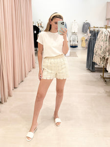 Gingham Grid Lace Shorts