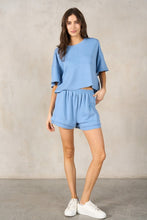 Load image into Gallery viewer, Boxy Half Sleeve Top Set with Short
