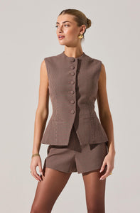 Gisselle High Neck Cutaway Vest