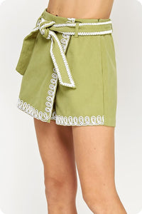 Embroidery Detail Skort