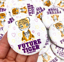 Load image into Gallery viewer, Future Tiger - Purple/Yellow - Game Day Button
