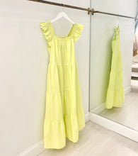 Load image into Gallery viewer, Ruffle Poplin Midi Dress
