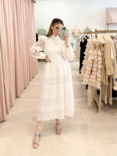 Load image into Gallery viewer, Crochet Lace Eyelet Maxi Dress
