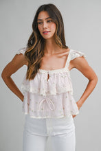Load image into Gallery viewer, Embroidered Floral Lace Tiered Tank
