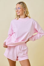 Load image into Gallery viewer, Mock Neck Terry Sweatshirt Short Set
