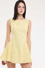 Load image into Gallery viewer, Adorable Checker Boat Beck Sleeveless Mini Dress
