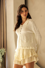 Load image into Gallery viewer, Textured Ruffle Cardigan
