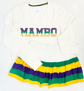 Pleated Mardi Gras Skort