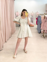 Load image into Gallery viewer, Puff Sleeve Mini Dress Salt
