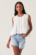 Load image into Gallery viewer, Alisa High Low Eyelet Top
