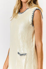 Load image into Gallery viewer, Sequin Stitch Pocket Mini Dress
