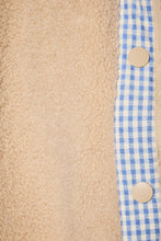 Load image into Gallery viewer, Gingham Contrast Reversible Sherpa Jacket
