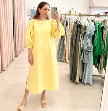 Load image into Gallery viewer, Puff Sleeve Cotton Midi Dress
