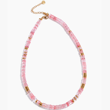 Load image into Gallery viewer, Blush Stone Beaded Necklace | WATERPROOF

