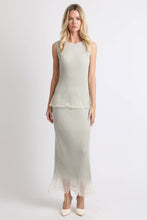 Load image into Gallery viewer, Grey Knit Midi Skirt Set
