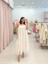 Load image into Gallery viewer, A Line Lace Ivory Midi Dress
